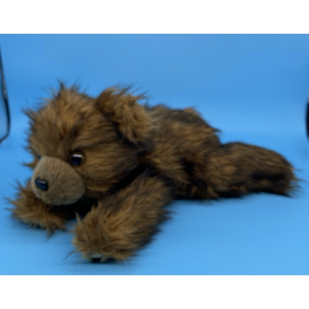The Bearington Collection Snuggly Ben Brown Plush Lay Down approx  14"